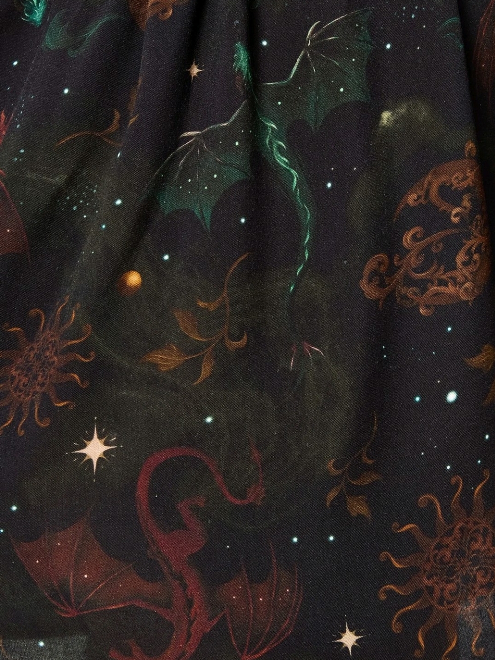 Phoenix Dragon Printed Mini Shirt Dress Medieval - Picture 2 of 5